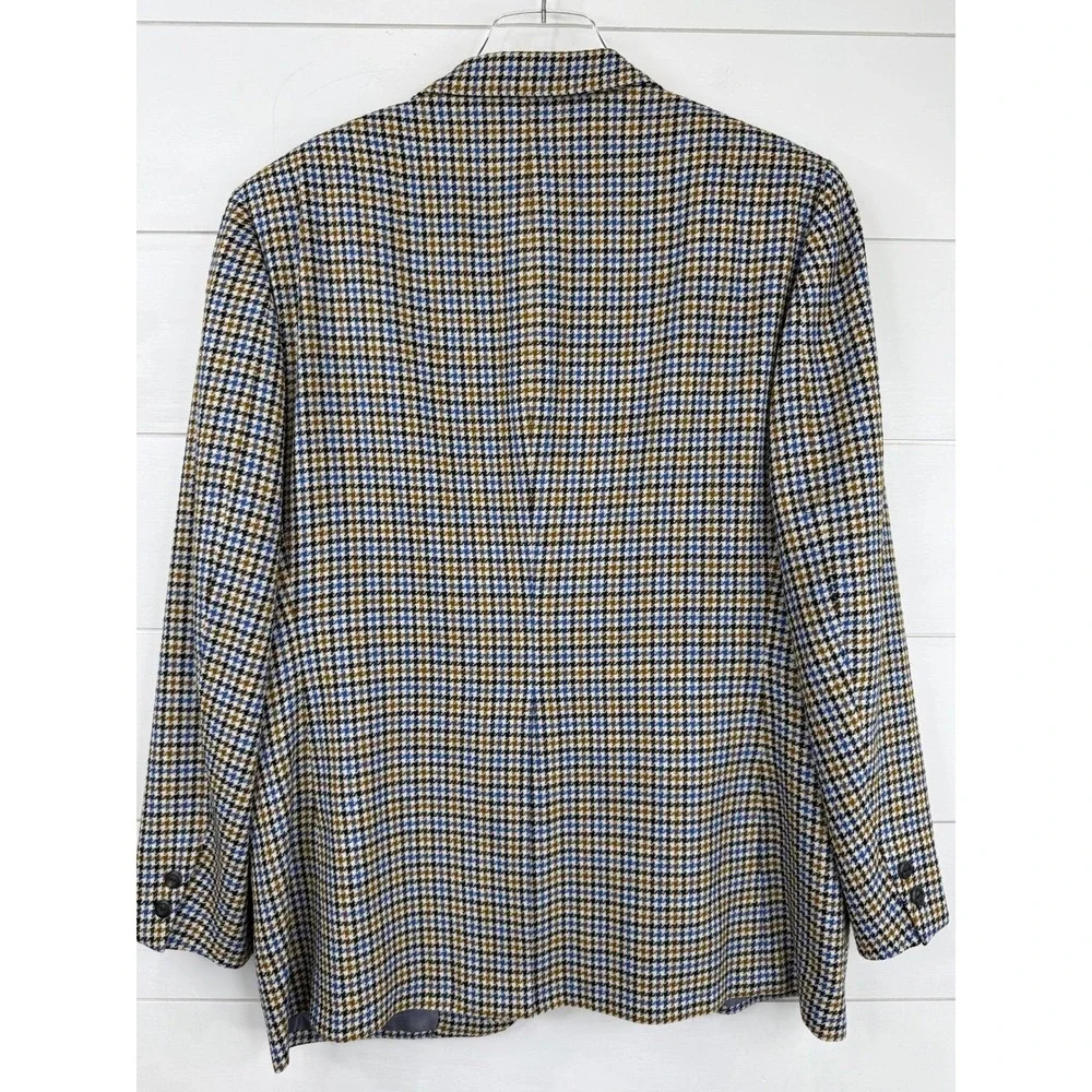 Vintage‎ Chester Barrie England Wool Houndstooth Sport Coat Blazer 44S George